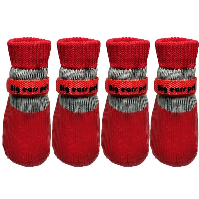 New model 4pcs/set Dog Socks Outdoor Anti-Slip Waterproof Paw