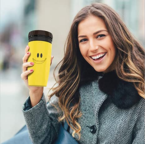 Twizz Travel Mug with Straw Unique Twist Leak-Proof Design,Silicone Membrane Twist Top