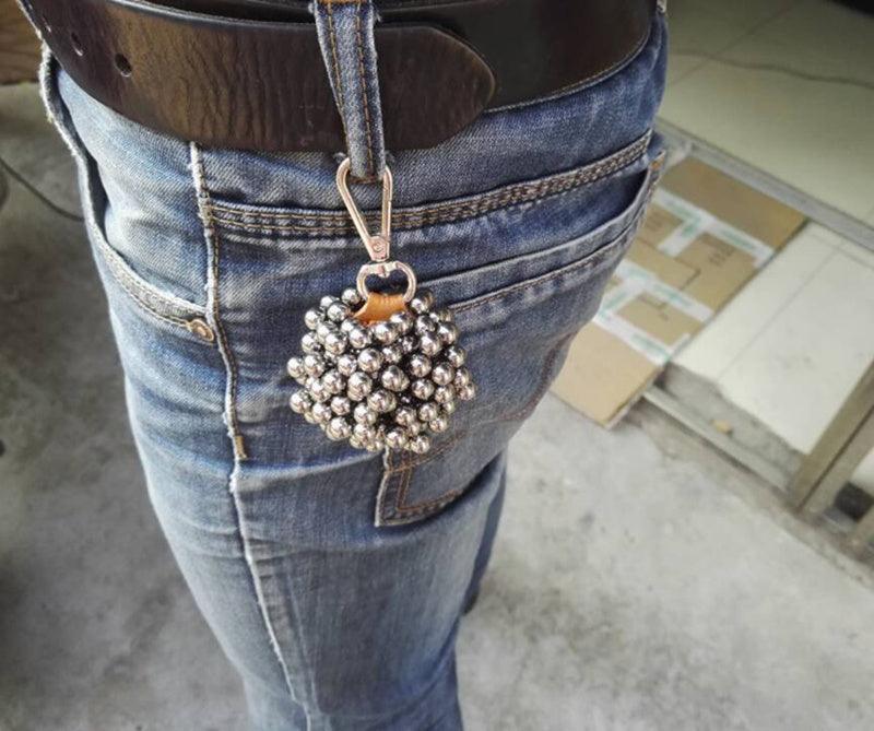 Steel ball magnetic suction keychain for slingshot