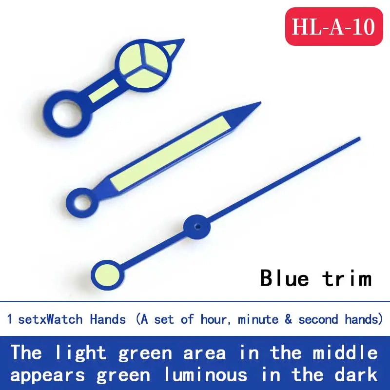 Watch Hands Green Luminous Fit NH35 NH36 Movement For Seiko