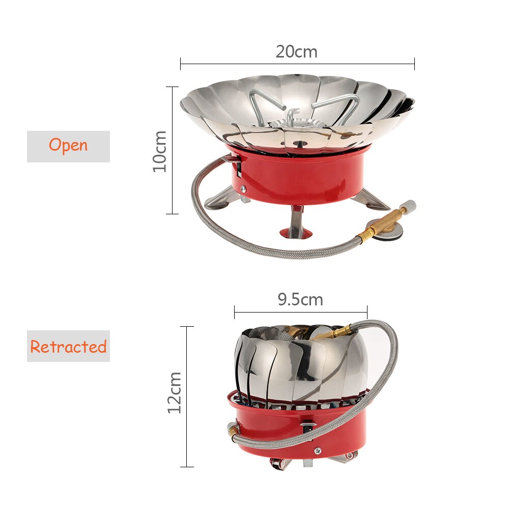 Outdoor Windproof Retractable Mini Gas Stove For Camping