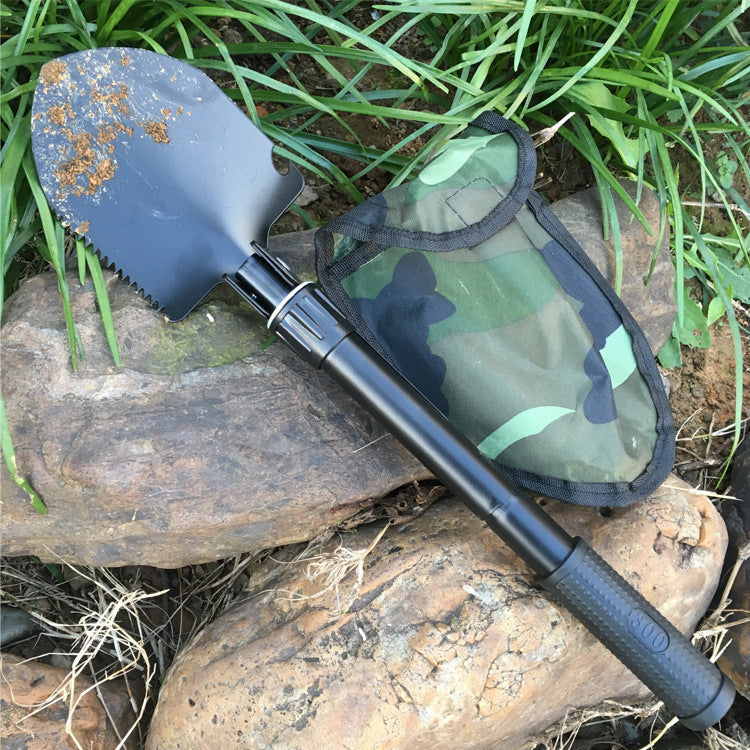 Multi-functional Foldable Shovel for Outdoor Activities with Compass Handle