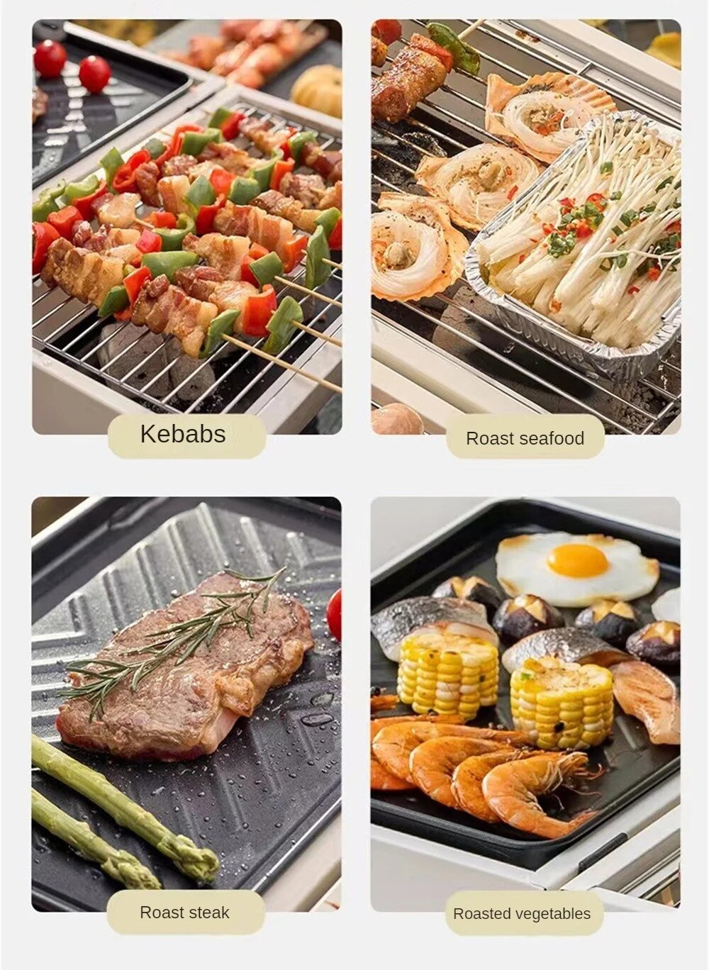 Outdoor Non-Stick Double-sided Camping BBQ Stove
