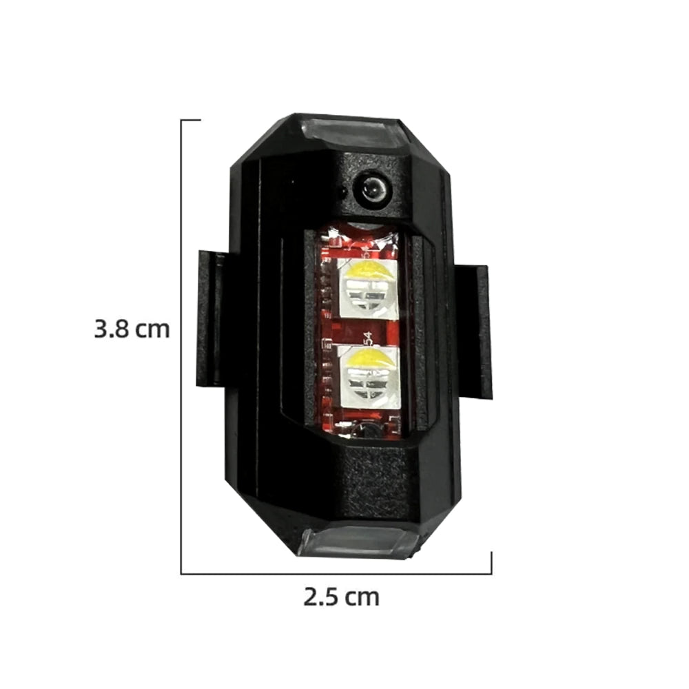 Universal LED Anti-collision Warning Light Mini Signal Light Drone with Strobe Light 7 Colors Turn Signal Indicator Motorcycle