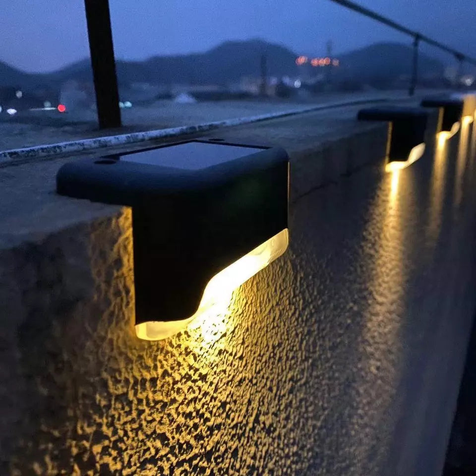 (12-Pack) Solar Deck Lights Outdoor Waterproof led, Warm White & Color Changing, Fence Post Solar Lights for Stairs, Fence, Deck, Garden, Patio Yard, Porch