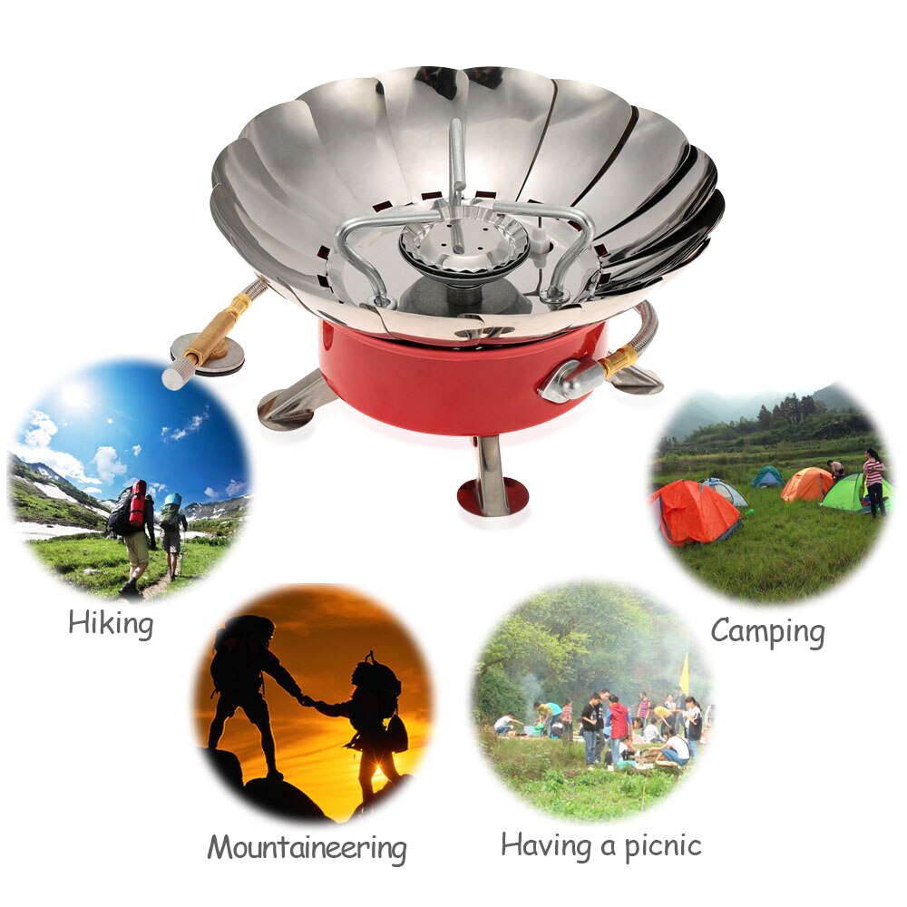 Outdoor Windproof Retractable Mini Gas Stove For Camping