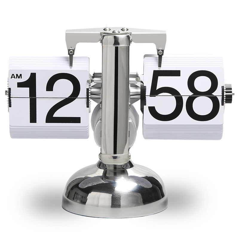 WoneNice Retro Digital Flip Down Clock - Internal Gear Operated