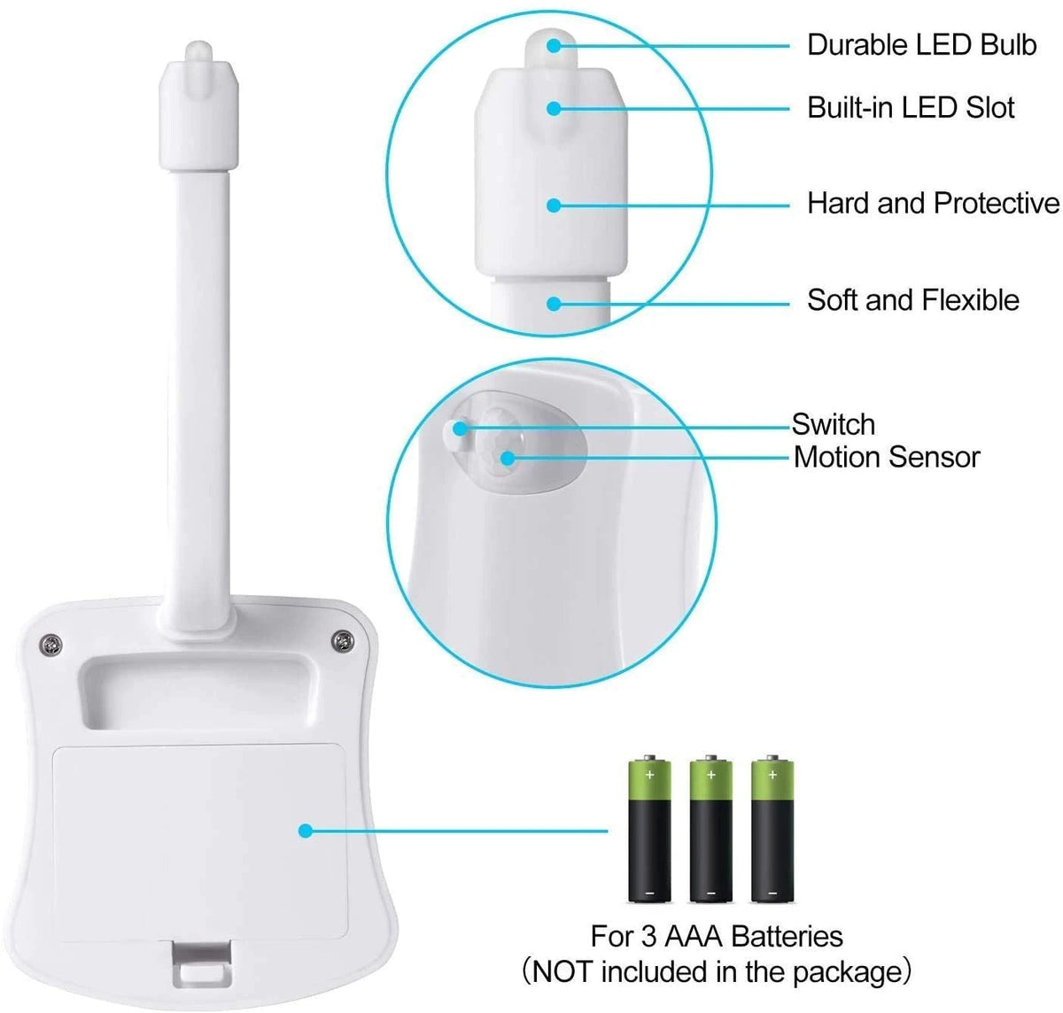 Smart PIR Motion Sensor Toilet Seat Night Light 8 Colors Waterproof Backlight