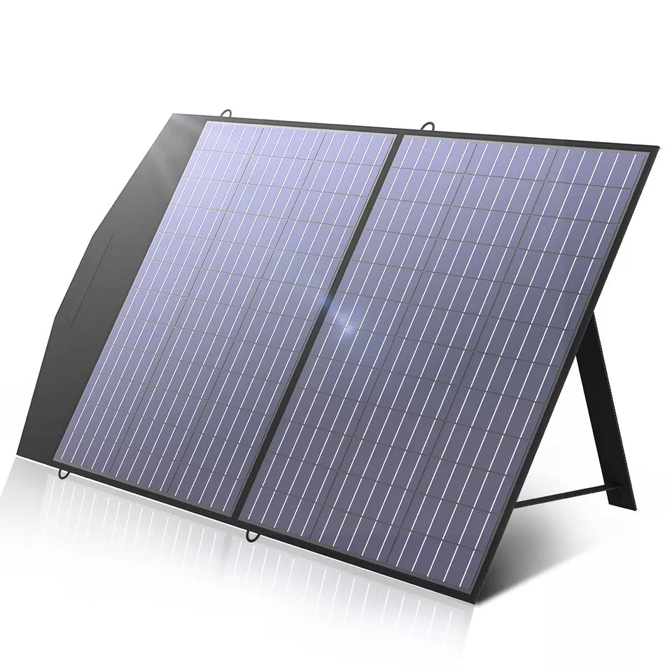Foldable Solar Panel 100W, Charger for Camping, Laptops, Motorhome, Caravan