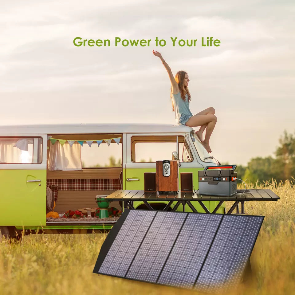 Foldable Solar Panel 100W, Charger for Camping, Laptops, Motorhome, Caravan